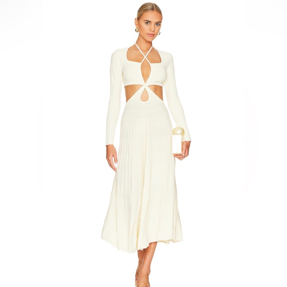NWT Cult Gaia Fergie Knit Dress Off White XS - Picture 1 of 10
